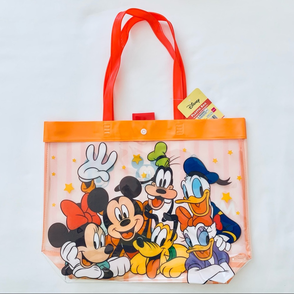 Disney Mickey & Friends Orange Clear Tote